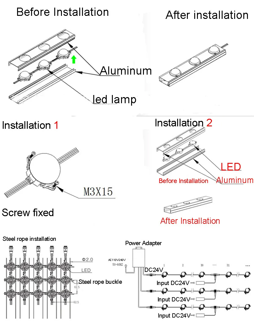 building bridge decoration dmx RGB RGBW pixel dot light outdoor ip67 node DMX512 point light